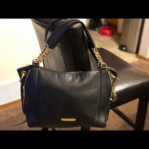Michael Kors black leather handbag